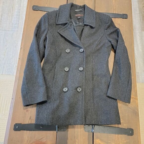 Jason Kole Double-Breasted Pea Coat Gray Size L - Picture 2 of 6